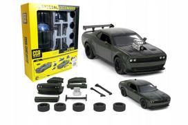 Metalinė mašinėlė DODGE CHALLENGER 1:36 su tiuningo rinkiniu, žalia