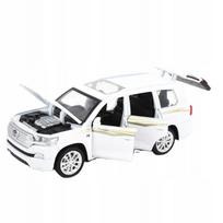Metalinis TOYOTA LAND CRUISER V8 modelis 1:24, baltas, su garsais ir šviesomis