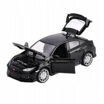 Metalinis automobilio modelis HONDA CIVIC 1:24, juodas, su garsais ir šviesomis