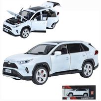 Modelinis automobilis Toyota RAV4 1:24 su LED apšvietimu, garsu ir atidaromu variklio dangčiu