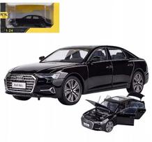 Audi A6L A6 1:24 modelis su atidaromomis durelėmis, LED apšvietimu ir garsais