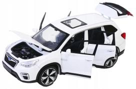 Metalinis modelinis automobilis Subaru Forester, baltas, 1:30, su šviesomis ir garsu