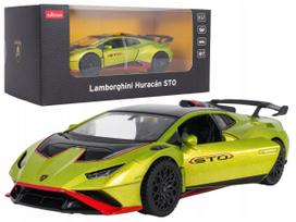 Metalinis Lamborghini Huracan STO automobilio modelis 1:32, su garsais, atidaromomis durelėmis, Rastar
