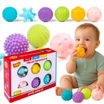 Jutiminiai kamuoliukai kūdikiams Smily Play, 6 vnt., minkšti kramtukai