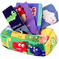 Sensorinės servetėlės, švelniai čežančios, Color Wipes, dėžutė