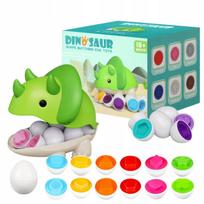 Dėlionė „Riding Dinosaur“ – kiaušinių formų ir spalvų derinimas