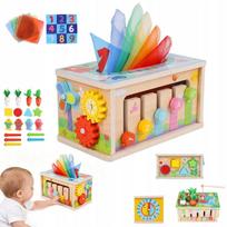 Montessori edukacinis 6 viename sensorinis žaislas vaikams nuo 3 metų