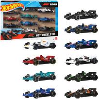 Žaislinių automobilių rinkinys HOT WHEELS, 10 vnt., Formula 1, 1:64 mastelis