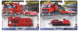 Automodelių rinkinys Hot Wheels Team Transport: Ferrari 250 GTO ir Toyota AE86 JBM37+JBM40