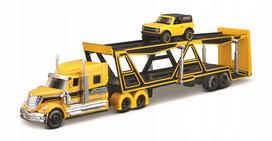 Žaislinis 2 aukštų tralas su Ford Bronco Wildtrak 2021, 1:64, MAISTO 11454