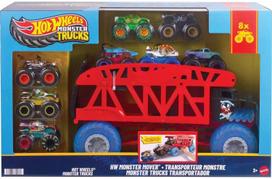 Žaislinis sunkvežimis HOT WHEELS Monster Mover su 8 automobiliais