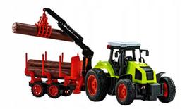 Žaislinis traktorius su priekaba FARMER HDS Wood Drive