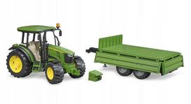 Žaislinis traktorius su priekaba Bruder John Deere 02108
