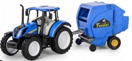 Žaislinis traktorius DAFFI NEW HOLLAND su presu 95158