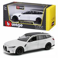 Modelinis automobilis BMW M3 Touring 2023 G81 balta universalas 1:24 BBURAGO 18-21112WT