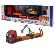 Sunkvežimis su tralu ir ekskavatoriumi VOLVO FH16, VOLVO EC220E, 1:43, BBURAGO