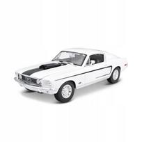 Modelis – 1968 Ford Mustang GT Cobra Jet, balta, 1:18