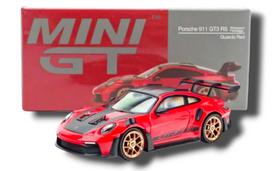 Modelinis automobilis Mini GT Porsche 911 (992) GT3 RS Weissach, raudonas, #1060