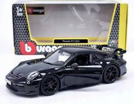 Modelinis automobilis Bburago Porsche 911 992 GT3 2021, juodas, 1:24, riboto leidimo