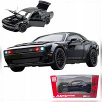 Modelis DODGE CHALLENGER automobilis, 1:32, su LED, garsu ir atsidarančiu variklio dangčiu