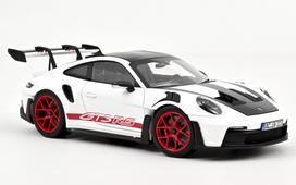 Kolekcinis modelis Norev Porsche 911 (992) GT3 RS Weissach, 1:18, balta / raudona