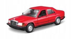 Modelinis automobilis BBURAGO Mercedes-Benz 190E, 1:24, raudonas, 1987