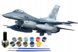 Lėktuvo modelio rinkinys F-16 Polish HAWK su dažais, klijais ir teptukais