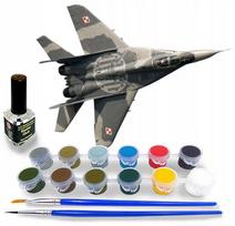 Surenkamas MIG-29M modelio lėktuvas su dažais ir klijais