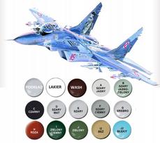 Surenkamas lėktuvo modelis MiG-29M (Lenkijos 23-ioji versija) su dažais