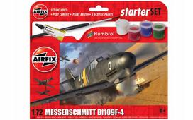 Surenkamas lėktuvo modelis Airfix Messerschmitt Bf109F-4 su dažais