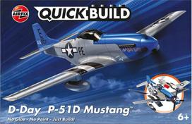 Surenkamas lėktuvo modelis Airfix QUICKBUILD D-Day P-51D Mustang, 38 dalys