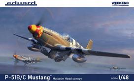 Plastikinis lėktuvo modelis EDUARD 1:48 P-51 B/C Mustang su Malcolm gaubtu, WEEKEND serija