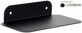 Metalinė sieninė lentyna LOFT stiliaus, juoda, 10x20x4 cm