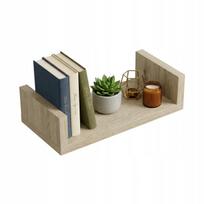 Sieninė lentyna LOFT Sonoma ąžuolo, 30 cm, knygoms, gėlėms, prieskoniams