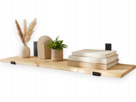 Medinė sieninė lentyna Loft 120 cm, rustic stiliaus