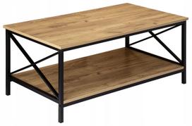Metalinė svetainės kavos staliukas, 100 x 55 cm, loft stiliaus