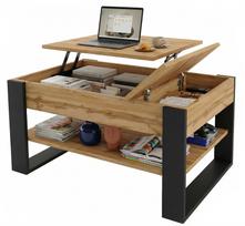 Sujungiamas suoliukas su daiktadėžėmis T-BOX, 92 cm, ąžuolas Wotan, juodas