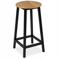 Metalinė apvali HOKER baro kėdė, 65 cm, loft stilius