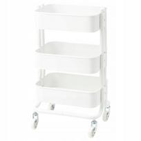 Vežimėlis IKEA RASHULT, baltas, 28x38x65 cm
