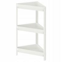 Kampinė lentyna IKEA VESKEN, balta, 33x33x71 cm