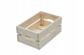 Medinė dėžutė 30x20x14 cm, natūrali – daiktų dėžė, dovanų krepšelis