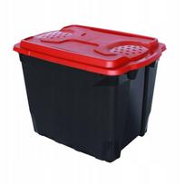 Plastikinė dėžė BLACK BOX, 55 l, su raudonu dangčiu