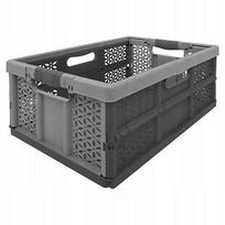 Sulankstoma plastikinė dėžė Fold`n`Box, pilka