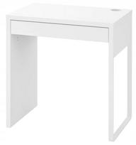Rašomasis stalas IKEA MICKE su stalčiumi, 73x50 cm, baltas