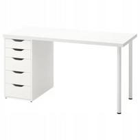Rašomasis stalas IKEA LAGKAPTEN ALEX, baltas, 140x60 cm