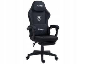 Žaidimų kėdė COBRA Player 5.0 CRF53BK, juoda, su pakoju