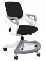 Vaikiška ergonomiška kėdė ROOKEE BL418 su kojų atrama, juoda