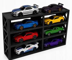 Automobilių modeliukų stovas–organizatorius, grafito spalvos