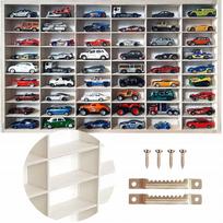 Medinė lentyna resorakių automobiliukams 1:64, talpina 54 vnt.