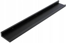 Pakabinama lentyna su borteliu, 60 cm, juoda